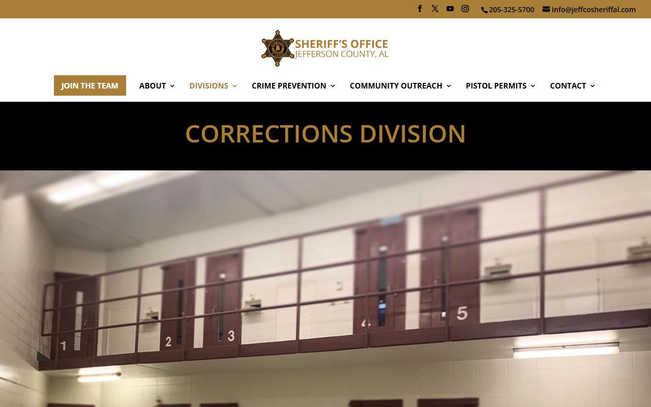 Jefferson County Sheriff Corrections Division inmate page